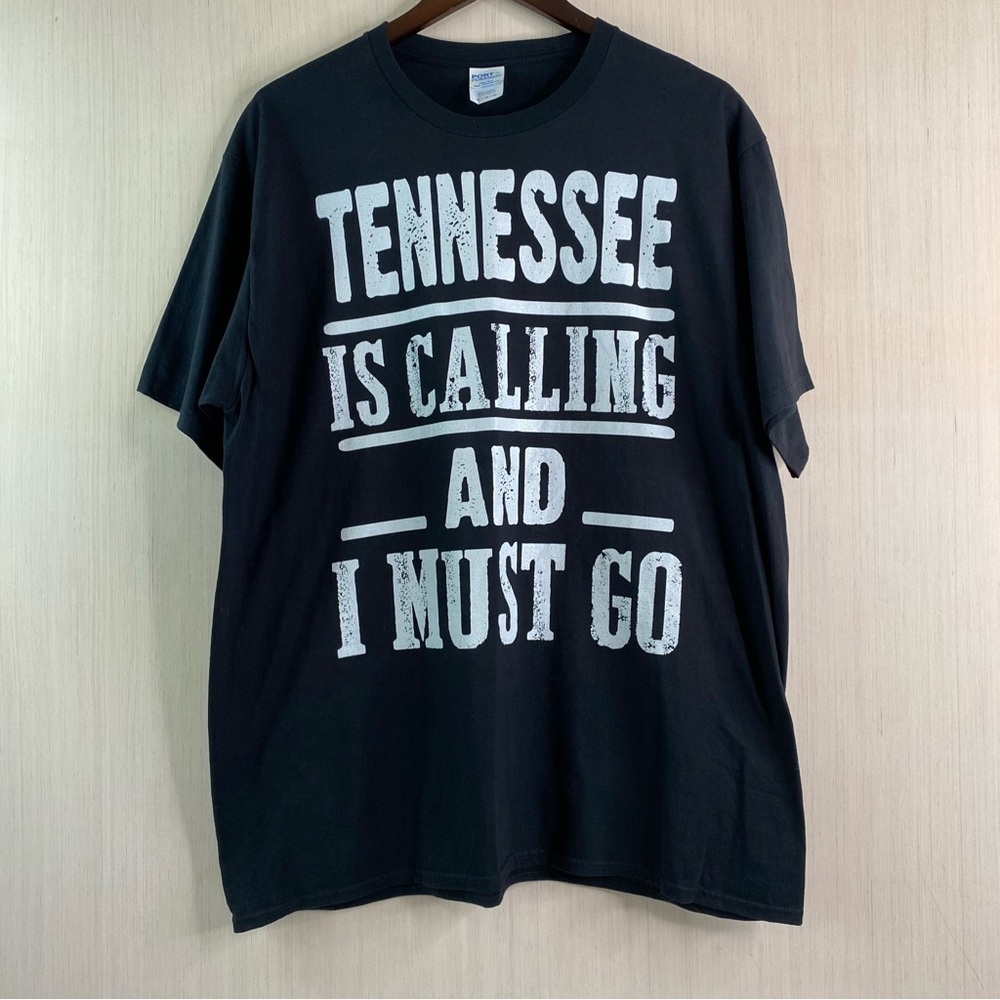 Port & Company Tennessee Is Calling And I Must Go Black Graphic T-Shirt XL